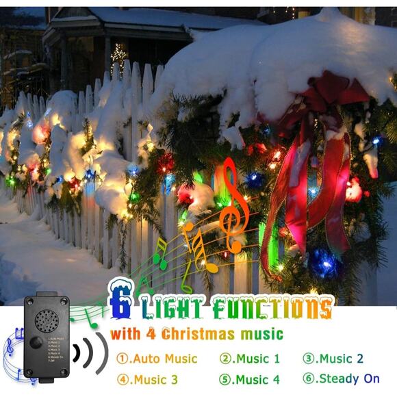 Musical Christmas String Lights with Motion Sensor - Multi-Color LED - Picture 5 of 5